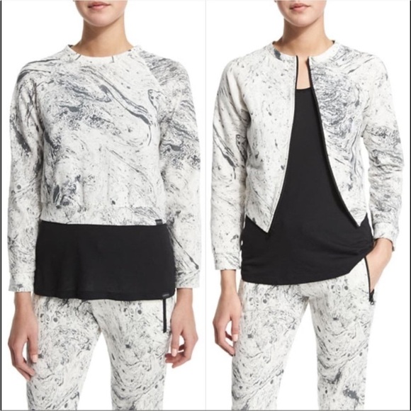 Koral Activewear Equate Ink Marble Zip Sweatshirt - Picture 5 of 9